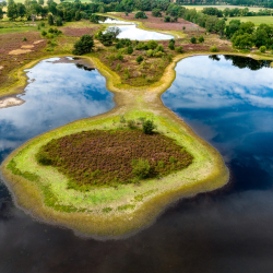 Bergvennen vanuit de lucht