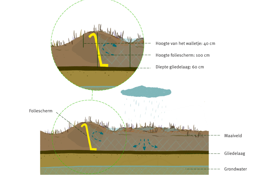 Plaatsing en werking folieschermen Wierdenseveld